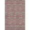 5' X 8' Red Beige And Copper Striped Washable Area Rug With UV Protection