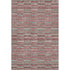 5' X 8' Red Beige And Copper Striped Washable Area Rug With UV Protection