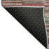 5' X 8' Red Beige And Copper Striped Washable Area Rug With UV Protection