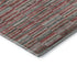 5' X 8' Red Beige And Copper Striped Washable Area Rug With UV Protection