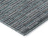 8' Teal And Gray Striped Washable Round Rug With UV Protection