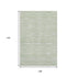 9' X 12' Sage And Ivory Striped Washable Area Rug With UV Protection