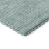 8' X 10' Turquoise Gray And Ivory Striped Washable Area Rug With UV Protection