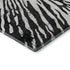 9' X 12' Black And Ivory Zebra Print Washable Area Rug With UV Protection