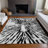 9' X 12' Ivory And Black Zebra Print Washable Area Rug With UV Protection
