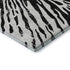 9' X 12' Ivory And Black Zebra Print Washable Area Rug With UV Protection