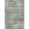8' X 10' Artichoke Green And Gray Striped Washable Area Rug With UV Protection