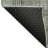 8' X 10' Artichoke Green And Gray Striped Washable Area Rug With UV Protection