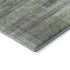 8' X 10' Artichoke Green And Gray Striped Washable Area Rug With UV Protection