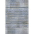8' X 10' Blue And Gray Striped Washable Area Rug With UV Protection