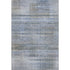 8' X 10' Blue And Gray Striped Washable Area Rug With UV Protection