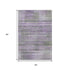 5' X 8' Purple And Gray Striped Washable Area Rug With UV Protection