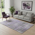 5' X 8' Purple And Gray Striped Washable Area Rug With UV Protection