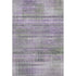 9' X 12' Purple And Gray Striped Washable Area Rug With UV Protection