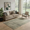 5' X 8' Brown Beige And Gray Striped Washable Area Rug With UV Protection