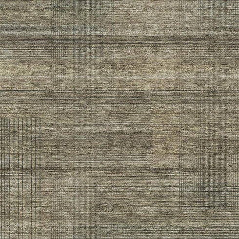 5' X 8' Brown Beige And Gray Striped Washable Area Rug With UV Protection