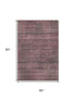 5' X 8' Merlot And Gray Striped Washable Area Rug With UV Protection
