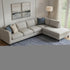 9' X 12' Navy Blue And Gray Striped Washable Area Rug With UV Protection