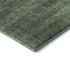 8' Olive Green And Gray Striped Washable Round Rug With UV Protection