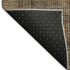8' Rust And Gray Striped Washable Round Rug With UV Protection