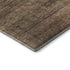 8' Rust And Gray Striped Washable Round Rug With UV Protection