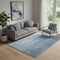 5' X 8' Blue And Ivory Ombre Washable Area Rug With UV Protection