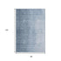 8' X 10' Blue And Ivory Ombre Washable Area Rug With UV Protection
