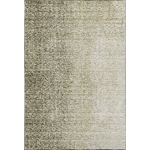 5' X 8' Brown And Beige Ombre Washable Area Rug With UV Protection