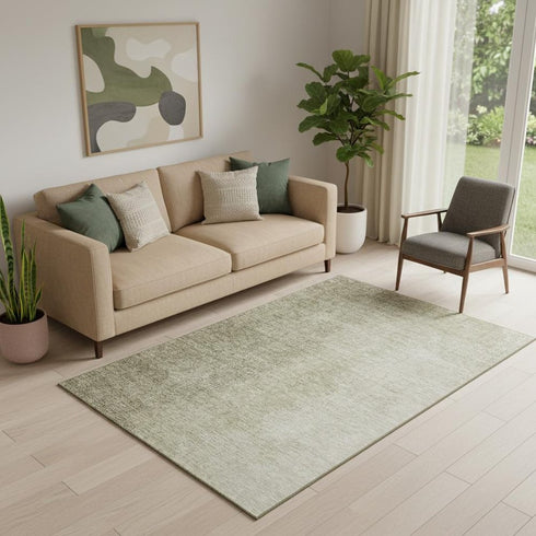 5' X 8' Brown And Beige Ombre Washable Area Rug With UV Protection