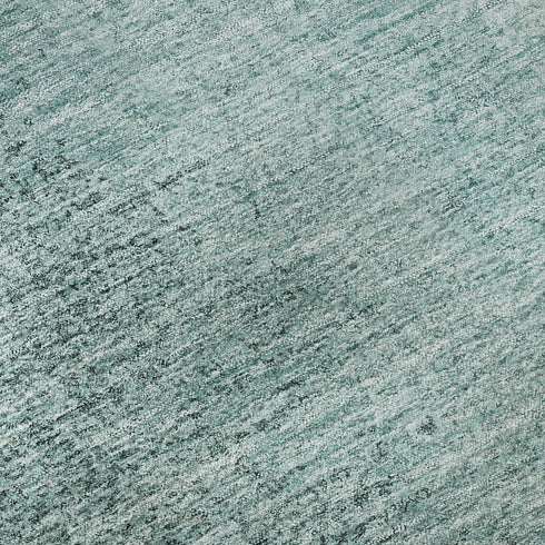 8' X 10' Teal And Ivory Ombre Washable Area Rug With UV Protection