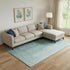 8' X 10' Teal And Ivory Ombre Washable Area Rug With UV Protection