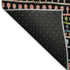 5' X 8' Black Green And Red Striped Washable Area Rug With UV Protection