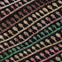 8' X 10' Black Green And Red Striped Washable Area Rug With UV Protection
