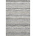 5' X 8' Ivory Brown And Gray Striped Washable Area Rug With UV Protection