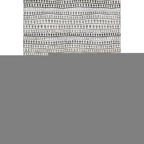 8' X 10' Ivory Brown And Gray Striped Washable Area Rug With UV Protection