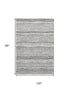 8' X 10' Ivory Brown And Gray Striped Washable Area Rug With UV Protection