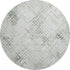 8' Green And Ivory Abstract Geometric Washable Round Rug With UV Protection