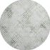 8' Green And Ivory Abstract Geometric Washable Round Rug With UV Protection