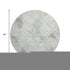 8' Green And Ivory Abstract Geometric Washable Round Rug With UV Protection