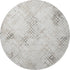 8' Taupe And Ivory Abstract Geometric Washable Round Rug With UV Protection