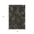5' X 8' Brown And Ivory Abstract Geometric Washable Area Rug With UV Protection