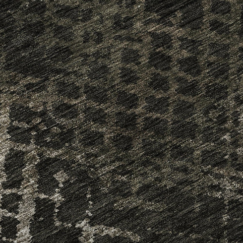 5' X 8' Brown And Ivory Abstract Geometric Washable Area Rug With UV Protection