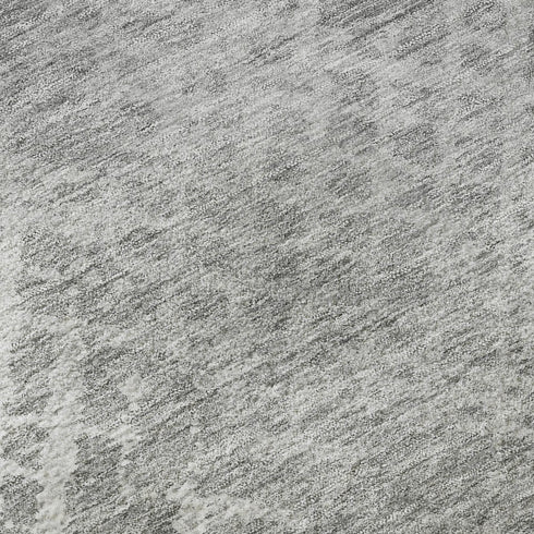 5' X 8' Gray And Silver Abstract Geometric Washable Area Rug With UV Protection