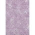 9' X 12' Lavender And Ivory Abstract Geometric Washable Area Rug With UV Protection