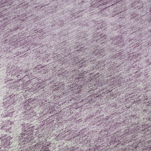 9' X 12' Lavender And Ivory Abstract Geometric Washable Area Rug With UV Protection