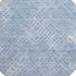 8' Sky Blue And Ivory Abstract Geometric Washable Round Rug With UV Protection