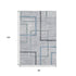 8' X 10' Gray And Blue Geometric Washable Area Rug With UV Protection
