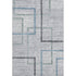 8' X 10' Gray And Blue Geometric Washable Area Rug With UV Protection