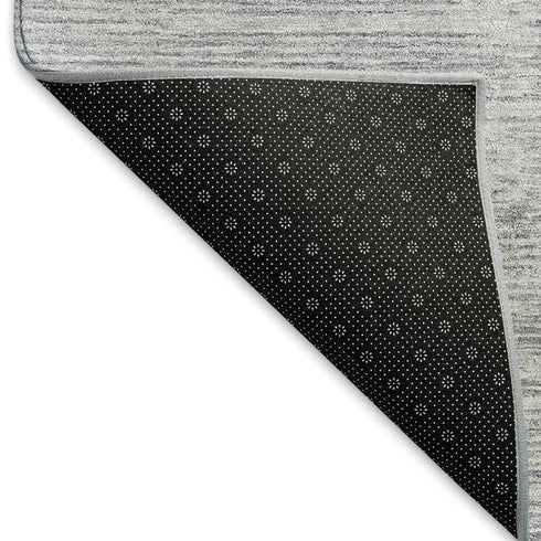 8' X 10' Gray And Blue Geometric Washable Area Rug With UV Protection