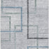 8' X 10' Gray And Blue Geometric Washable Area Rug With UV Protection